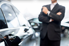 businessman and car